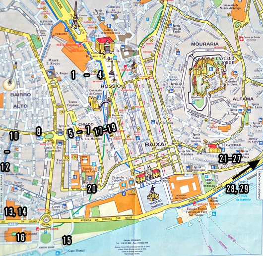  a map of Lisbon center